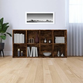 Libreria/credenza rovere fumo 66x30x130 cm in legno multistrato