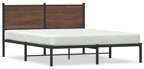 Giroletto Senza Materasso İn Metallo Rovere Marrone 140x190 Cm /