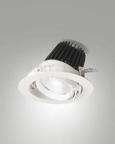 Rubens faretto da incasso 36w 3000k 3800lm bianco wrc 20° on/off