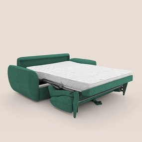 Zeus Divano letto scandinavo con schienale alto in tessuto impermeabile T02 verde