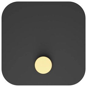 Appendiabiti da parete in metallo nero con ripiano Hang in There - UMAGE