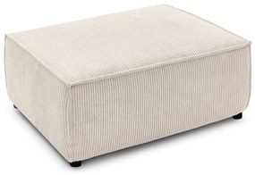 Sgabello in velluto a coste beige Nihad - Bobochic Paris