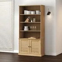 Libreria VIGO 85x35x170 cm in Legno Massello di Pinocod mxl 129432