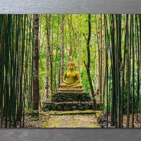 Stampa incorniciata su tela Buddha multicolore 136 x 76 cm