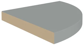 323923  floating corner shelves 2 pcs grey 35x35x3,8 cm mdf
