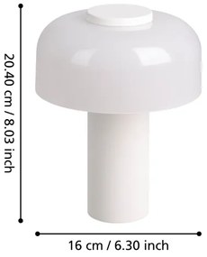 Eglo 900982 - Lampada LED dimmerabile da esterno PONENTE 2,25W/5V 2600mAh IP44 bianco
