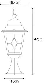 Lanterna da esterno vintage oro antico 45 cm - Antigua