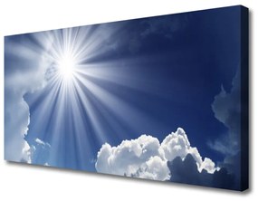 Stampa quadro su tela Il paesaggio del sole 100x50 cm