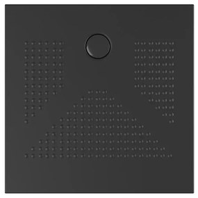 Piatto doccia quadrato 80x80 H3 cm in ceramica nero opaco con antiscivolo Ruy