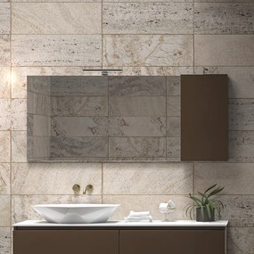 Specchio bagno 155cm pensile contenitore a destra  SP-155S - KAMALU