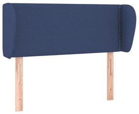 Testiera ad orecchio blu 83 x 23 x 78/88cm in tessuto