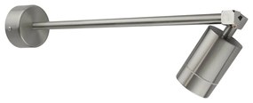 Faretto da Parete Acciaio INOX GU10 IP54 Orientabile per Insegne e Arredo