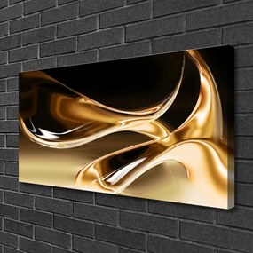 Quadro su tela Arte astratta d'oro 100x50 cm