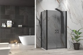 Box doccia 90x120 apertura saloon vetro fumé altezza 200h | KS2800AF - KAMALU