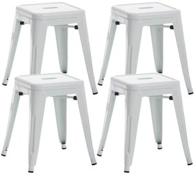 Set Di 4 Sgabelli Armin Industriali E Impilabili / Weiß