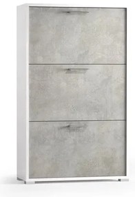 Scarpiera 3 ante singola profondità L 67 x H 112 x P 28 cm 18 paia, grigio