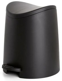 Pattumiera da Bagno Nero con Pedale e Coperchio Cestino Gettacarte di Design