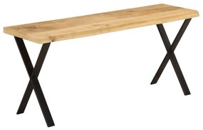 Panca con bordi vivi 105 cm in legno massello di mango