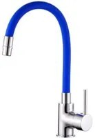 Miscelatore cucina in ottone cromato con canna snodata blu Keller taps