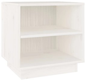 Comodini bianchi 2 pz 40x34x40 cm in legno massello di pino