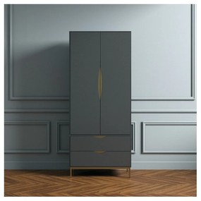 Armadio grigio scuro 80x195 cm Kobe - Woodman