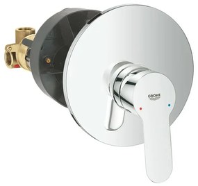 Miscelatore doccia con corpo a incasso Grohe Bauedge in ottone cromo
