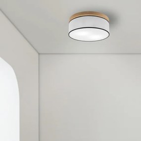 Brilagi - LED Plafoniera BELLADONNA 2xE27/15W/230V diametro 40 cm bianco/quercia