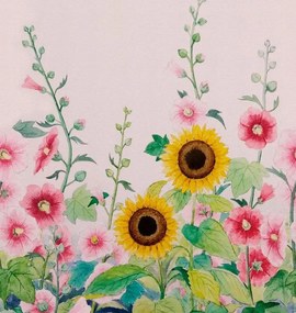 Fotomurale Flower, multicolore 159 x 280 cm