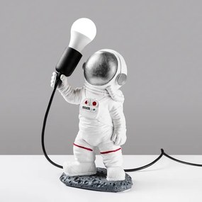 Lampada da notte per bambini ASTRONAUT 1xE27/40W/230V argento/bianco