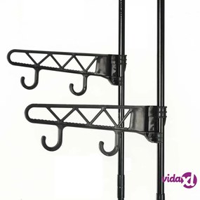 vidaXL Appendiabiti Acciaio e Tessuto non Tessuto 55x28,5x175cm Nero