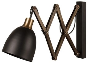 Lampada da parete in nero e bronzo ø 16 cm Sivani - Opviq lights