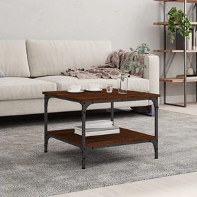 Tavolino Da Salotto Rovere Marrone 55x55x40cm Legno Multistrato /