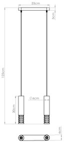 Sollux SL.1687 - Lampadario a sospensione con filo LAMI 2xGU10/10W/230V bianco
