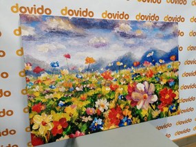 Stampa su tela – Pittura a olio di fiori selvatici