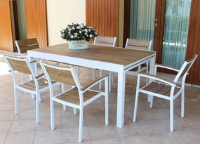 VIDUUS - poltrona da giardino in alluminio e polywood impilabile