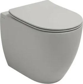 Vaso WC filomuro OLYMPIA CERAMICA best, sedile incluso P 36 x L 36 x H 42 cm ghiaccio opaco