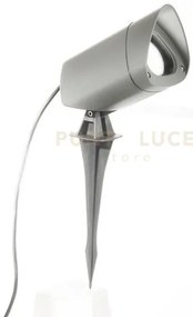 Ges741- faro proiettore in alluminio 1 luce attacco gu10 ip65 grigi...
