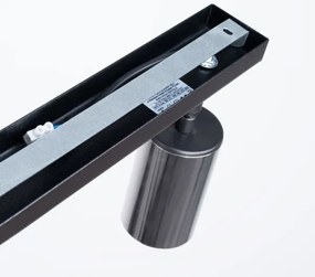 Sollux SL.1367 - Faretto WINX 2xGU10/10W/230V nero/cromo