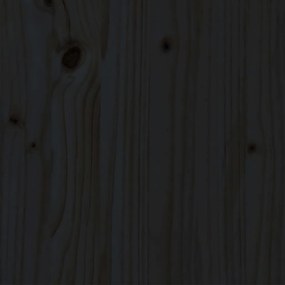Giroletto nero in legno massello di pino 140x200 cm