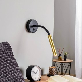 Nowodvorski Lighting Applique Stalactite braccio flessibile a 1 luce ottone