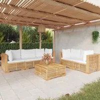 Set Divani da Giardino 6 pz con Cuscini Legno Massello di Teak 3100871