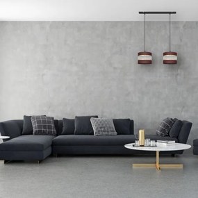 Lampadario a sospensione con filo HELEN 2xE27/15W/230V marrone/nero/oro