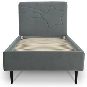 Letto grigio per bambini con contenitore 90x200 cm Star - Scandic