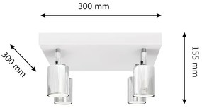 Faretto LED TUNE 4xGU10/4,8W/230V cromo opaco/bianco