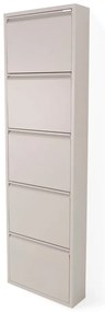 Scarpiera in metallo grigio-beige Billy - Spinder Design