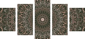 Quadri 5 pezzi – Mandala in stile vintage