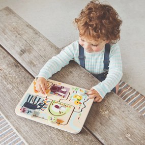 Lilliputiens - labirinto sensoriale puzzle a scorrimento - fattoria