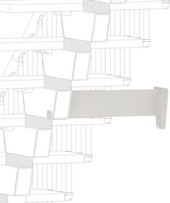 Supporto per scala Vida Sostegno Laterale Bianco in acciaio bianco L 400 mm H 80 mm