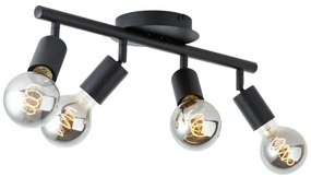 Brilliant - Lampada a spot 4xE27/28W/230V nera