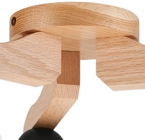 Lampadario a plafone ADRIANO 3xE27/60W/230V quercia